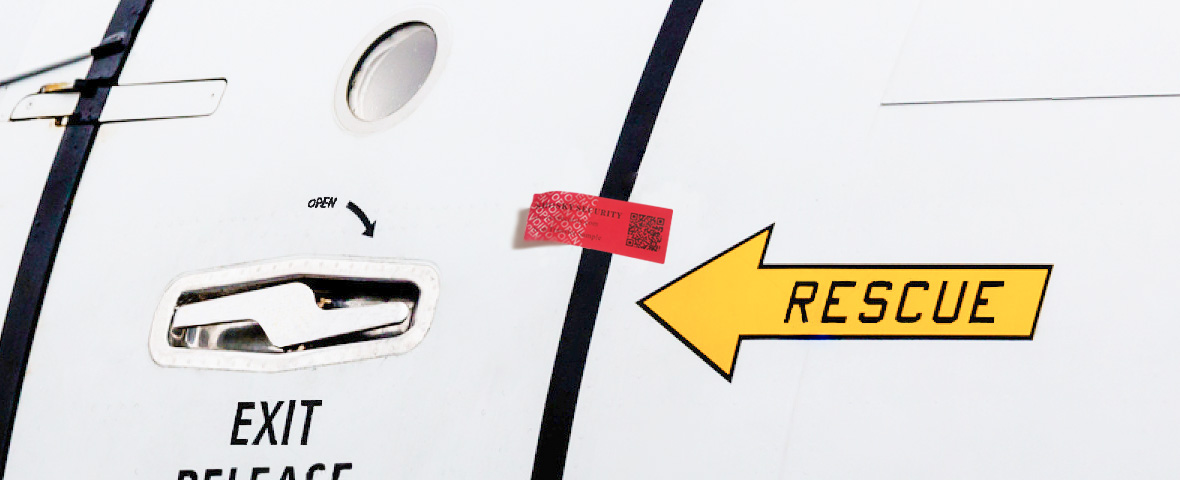 aircraft door seal sticker