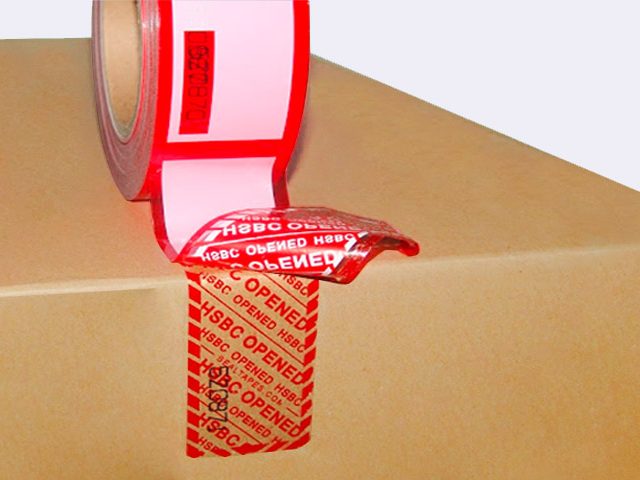 security packaging tape on a cardboard box